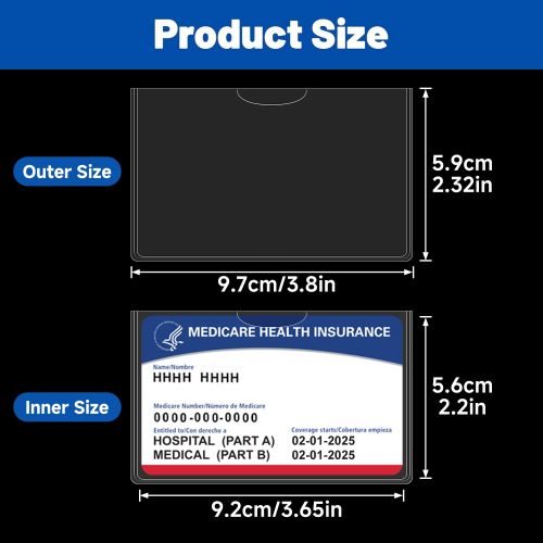 Transparent PVC Card Protective Cover, 20 Pieces Per Pack Plus One Cardboard Card