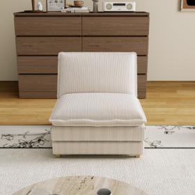 Modular Sectional Sofa,Deep Seat Couch For Living Room , 4 Pillow, Modern L-Shaped Sofa For Living Room Bedroom Apartment (Color: Beige)