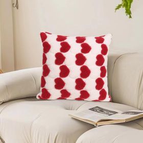 Heart Cute Decorative Valentines Throw Pillow Covers 18x18 Inch, Soft Square Cushion Case,Home Decor For Living Room Couch Bed Sofa, Set Of 2 Pack (Option: XY5089017)