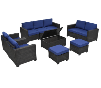 10 Piece Patio Furniture Set (Option: W1703S00048)
