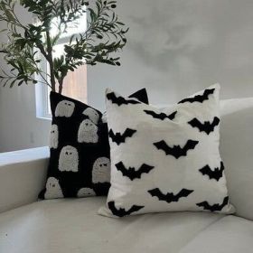 Halloween throw pillow cover, 20x20 inch (Fabric: Bats)