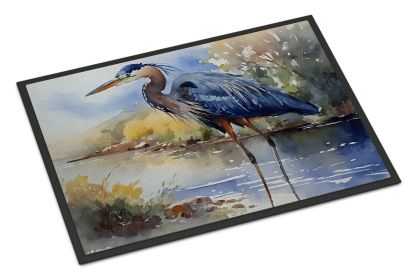 Blue Heron Doormat Front Door Mat Indoor Outdoor Rugs for Entryway, Non Slip Washable Low Pile, 24H X 36W (Default: Default)