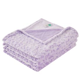 Women's Ultra Soft And Comfortable 3D Sofa Blanket (Option: Purple Leopard-50a60)